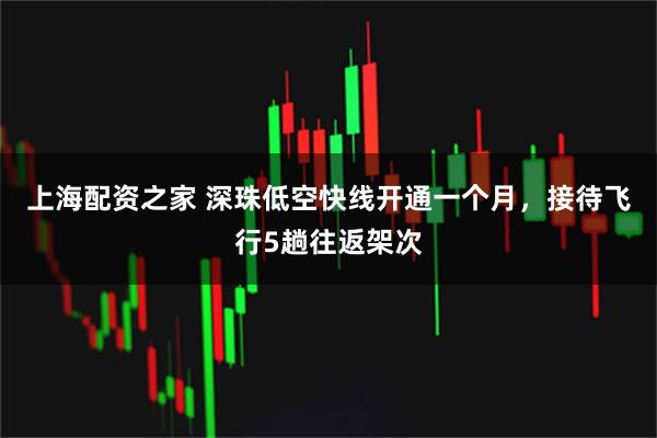 上海配资之家 深珠低空快线开通一个月，接待飞行5趟往返架次